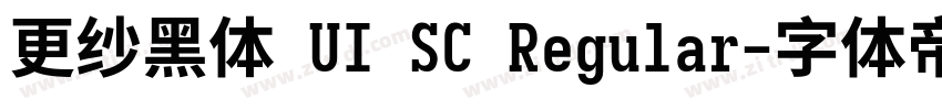 更纱黑体 UI SC Regular字体转换